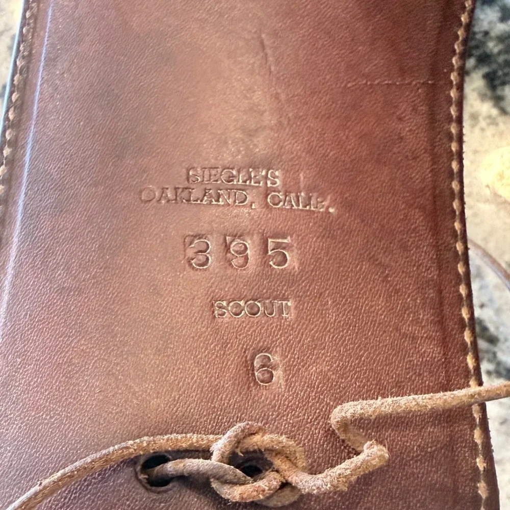 Siegle's Oakland Calif Vintage Leather Western Gun Belt Holster Scout 395 Brown